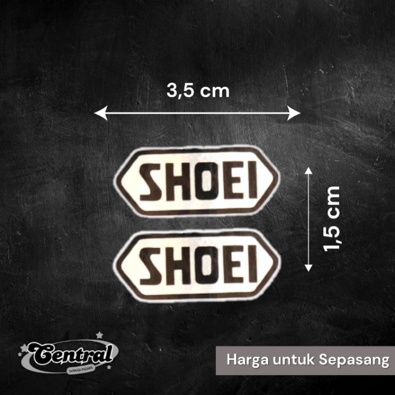 SEPASANG Stiker Shoei Silver Chrome / Helm Shoei / Shoei Kyoto / Stiker Printing