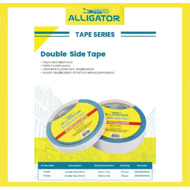 

ISOLASI / DOUBLE TIP ALLIGATOR 12mm & 24mm