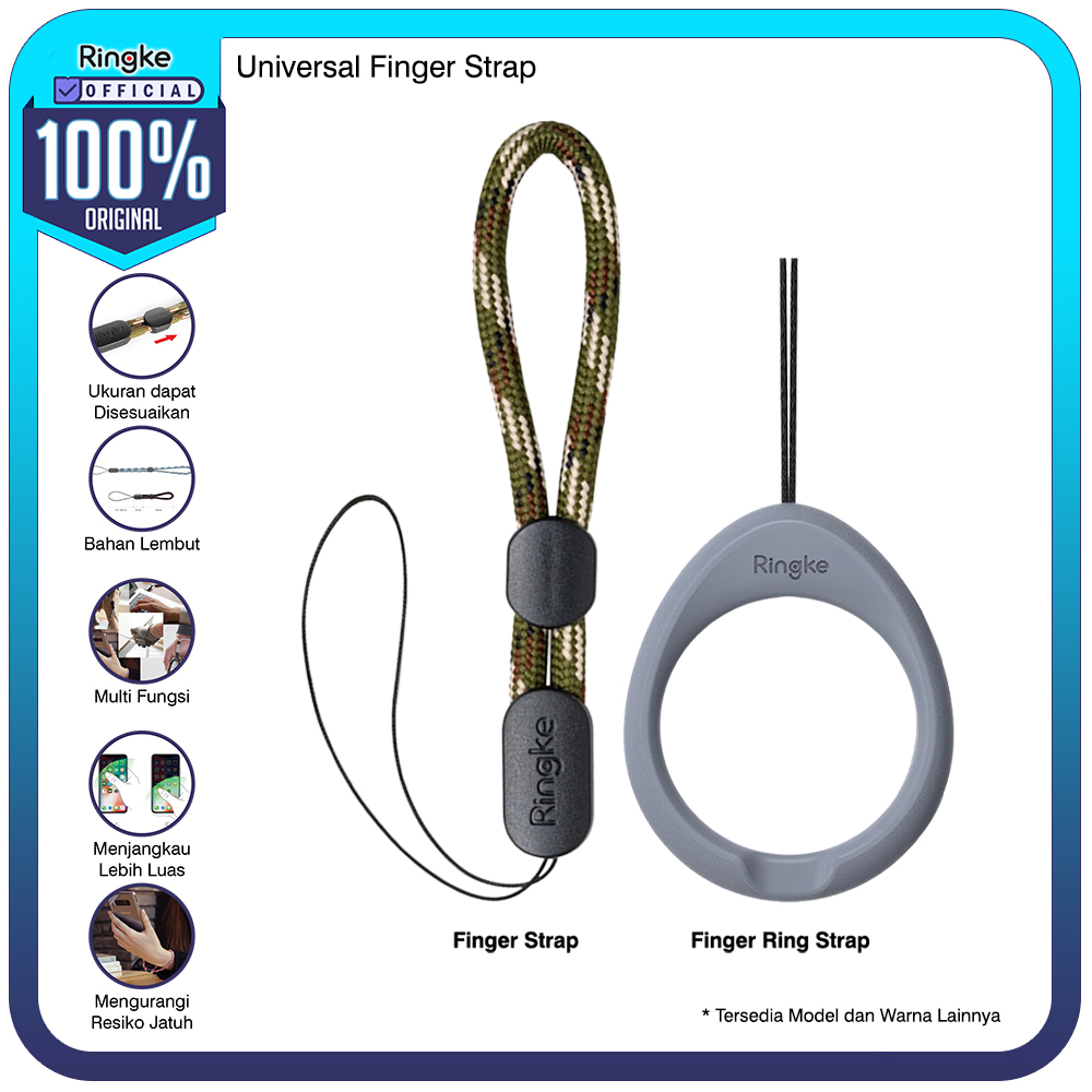 Ringke Paracord Lanyard Finger Strap Tali Gantungan HP USB Camera