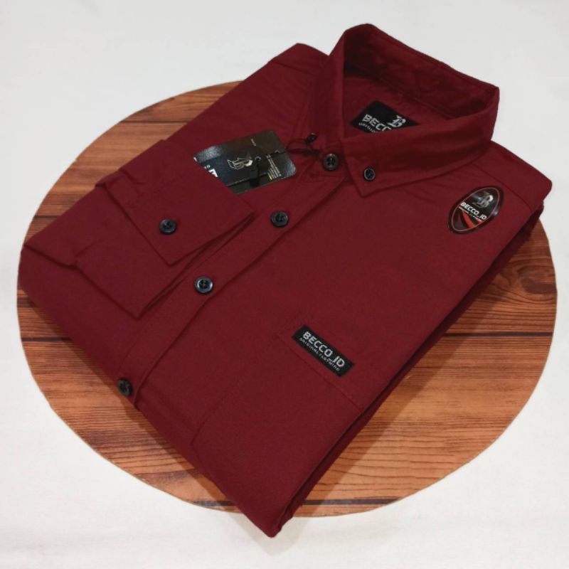 Kemeja Polos Lengan Panjang Premium Original Becco.id