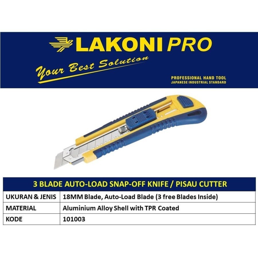 

WMS-CUTTER 3 BLADES AUTO LAKONI PRO - LOAD UTILITY KNIFE