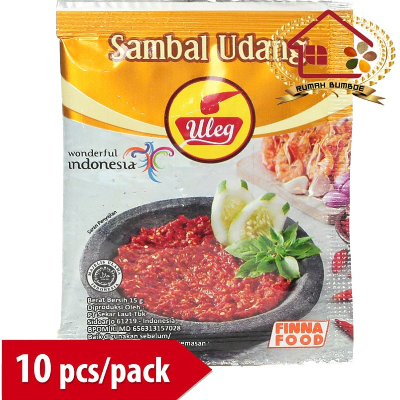 

(10 sachet x 18 gr) FINNA Uleg Sambal Udang Renceng