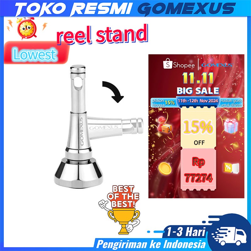 Gomexus Stand Pelindung Reel Pancing Flexible 800-5000 R6 (48Mm) Untuk Shimano Daiwa Ryobi Spinning 