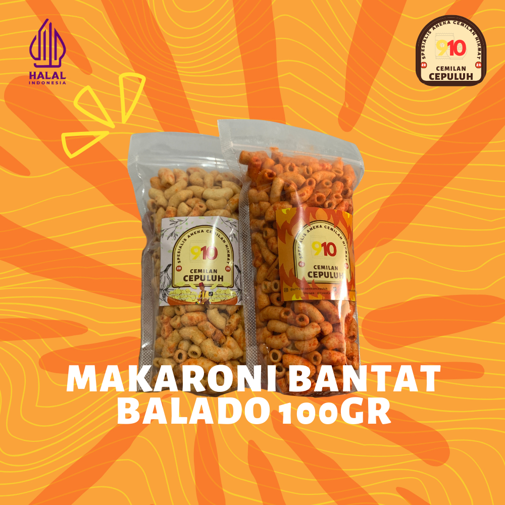 

Makaroni Bantat Balado Cemilan Cepuluh - Pedas dan Lembut 100gr