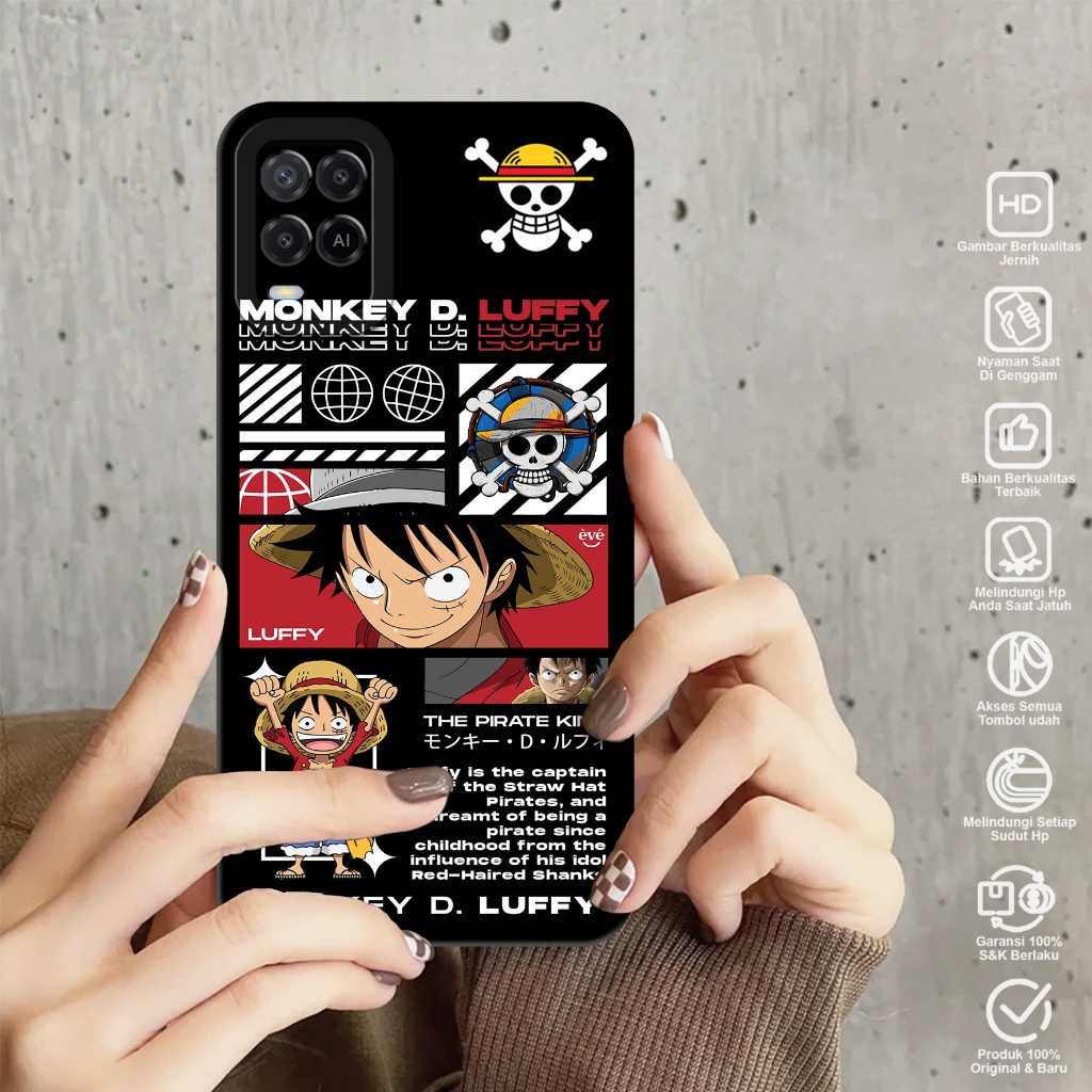 Case Oppo A54 - Softcase Oppo A54 Motif ONE PIECE - Case Pro Camera - Case Hp Oppo A54 - Casing Hp O