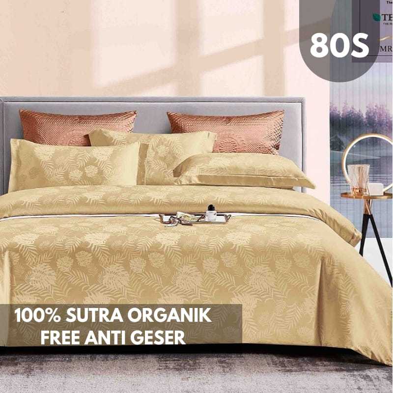Sprei Set Sutra Jacquard 80S 90x200 100x200 120x200 Seprei Silk Premium Hampers Wedding Pernikahan C
