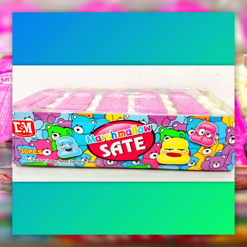 

Marshmallow Sate aneka rasa isi 30 pcs