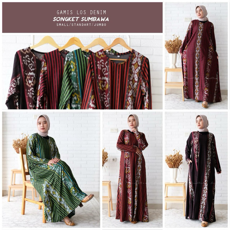 Gamis Etnik Tenun Sumbawa Calvin Jeans