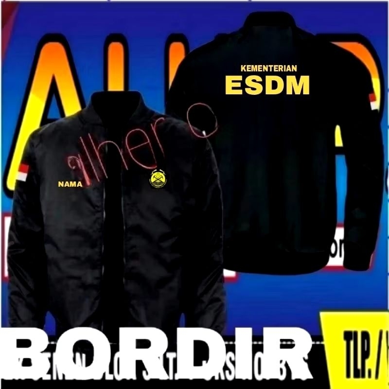Jaket bordir KEMENTERIAN ESDM jaket bomber KEMENTERIAN ESDM jaket KEMENTERIAN ESDM jaket kerja kemen