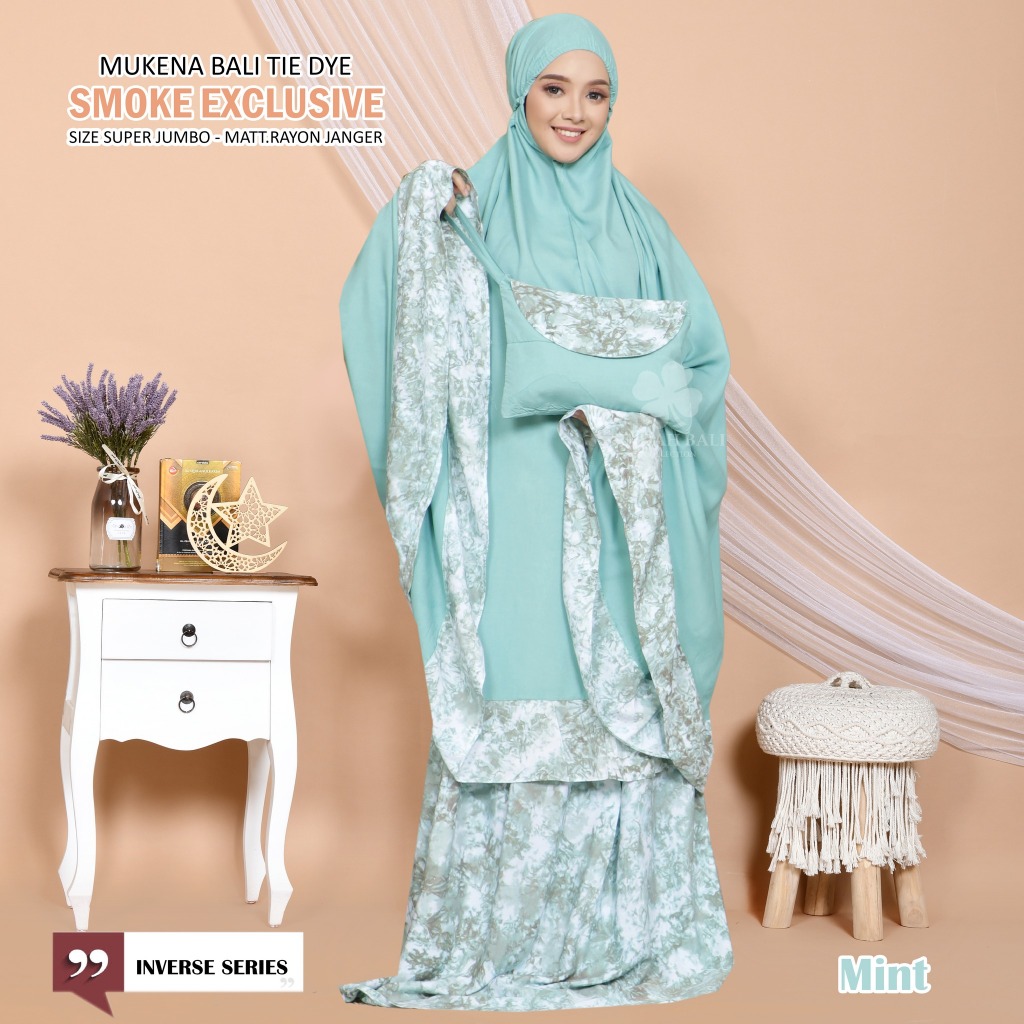 Mukena Dewasa Smoke Invers Super Jumbo                                           ⠀                  