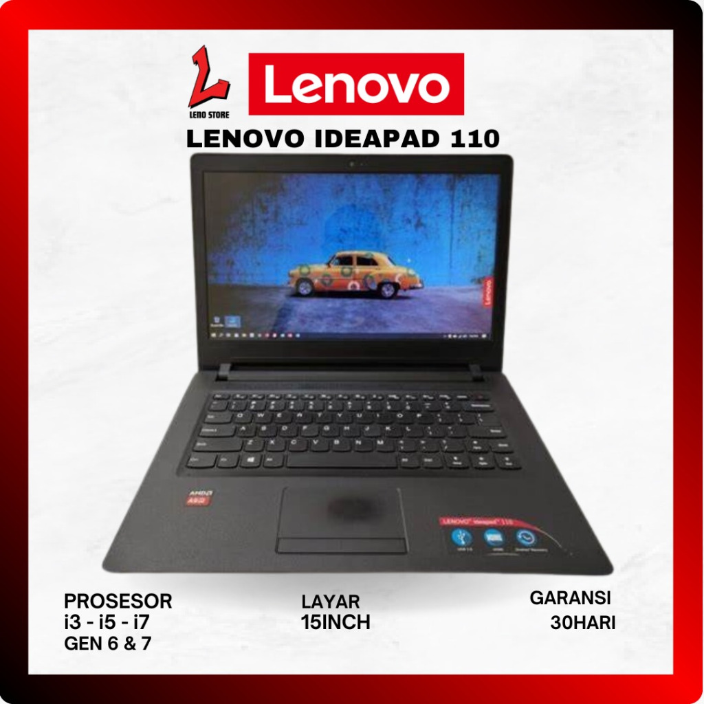 Laptop Lenovo IdeaPad 100 110 Intel Celeron Pentium Core i5 RAM 8GB SSD Second Seken Bergaransi Lapt