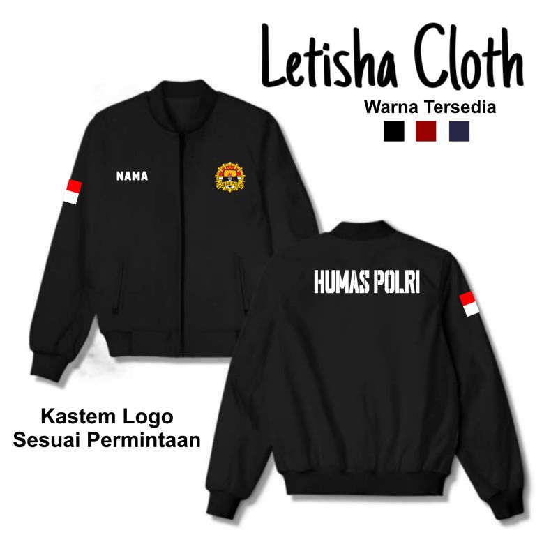 jaket humas polri//kastem sesuai permintaan//jaket bomber//jaket parasut//jaket pria//jaket murah be
