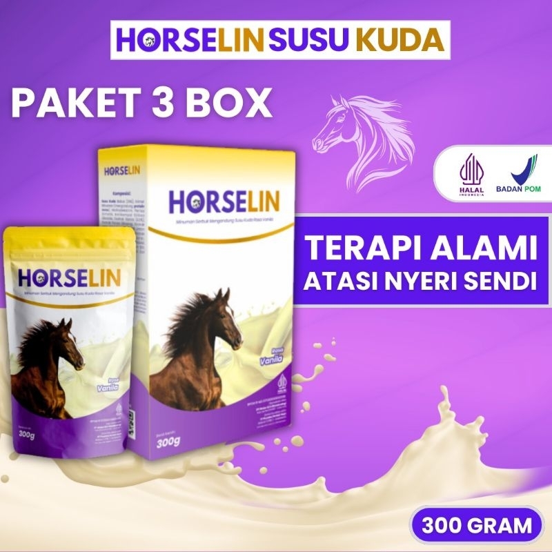 

HORSELIN 3 BOX - Susu Kuda Sumbawa Premium 100% Original Asli