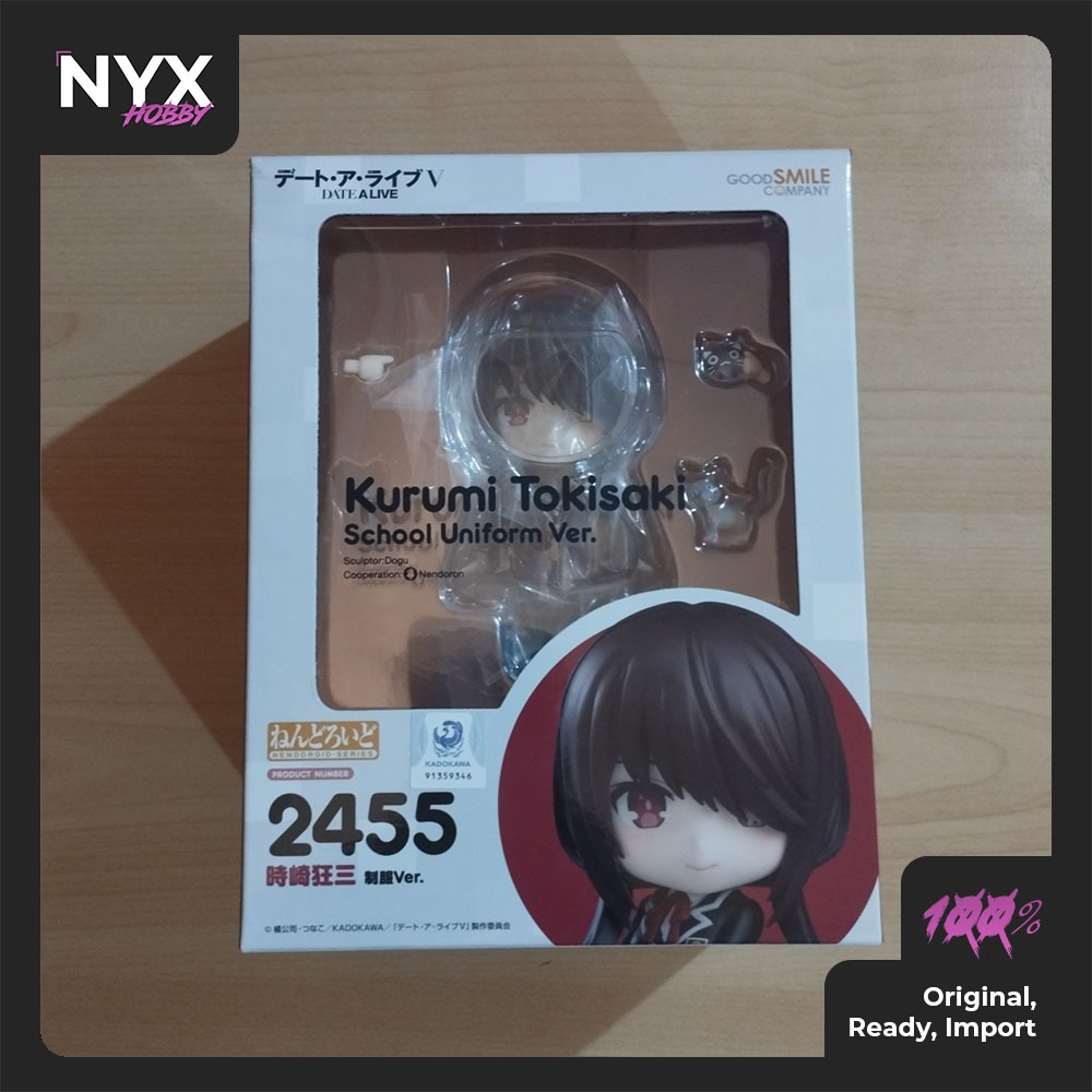 Nendoroid Tokisaki Kurumi - School Uniform Ver. Date A Live V Original Ready Stock