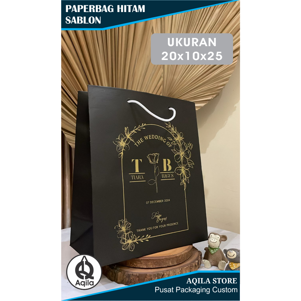 

Paper bag hitam custom desain tas kertas R7