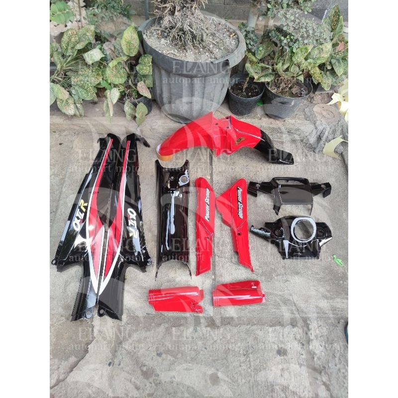FULLBODY HALUS YAMAHA ALFA COVER BODY YAMAHA ALFA MERAH HITAM