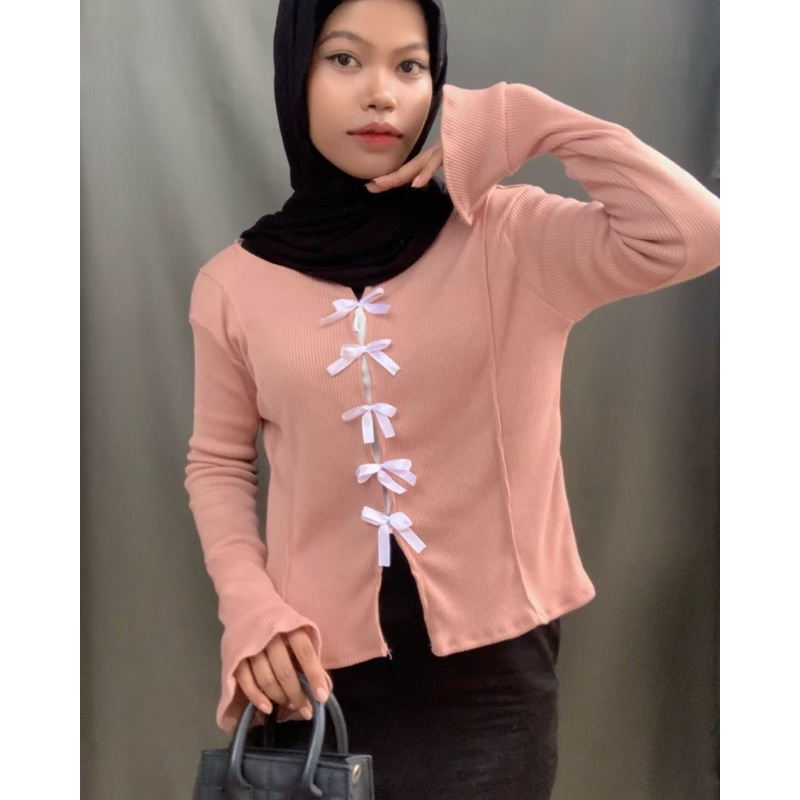 BLOUSE KNIT PITA//KOREAN BLOUSE PITA