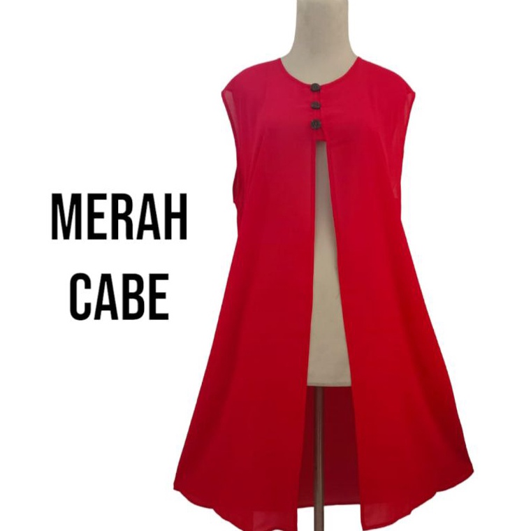 KODE D26V outer merah cabe wanita