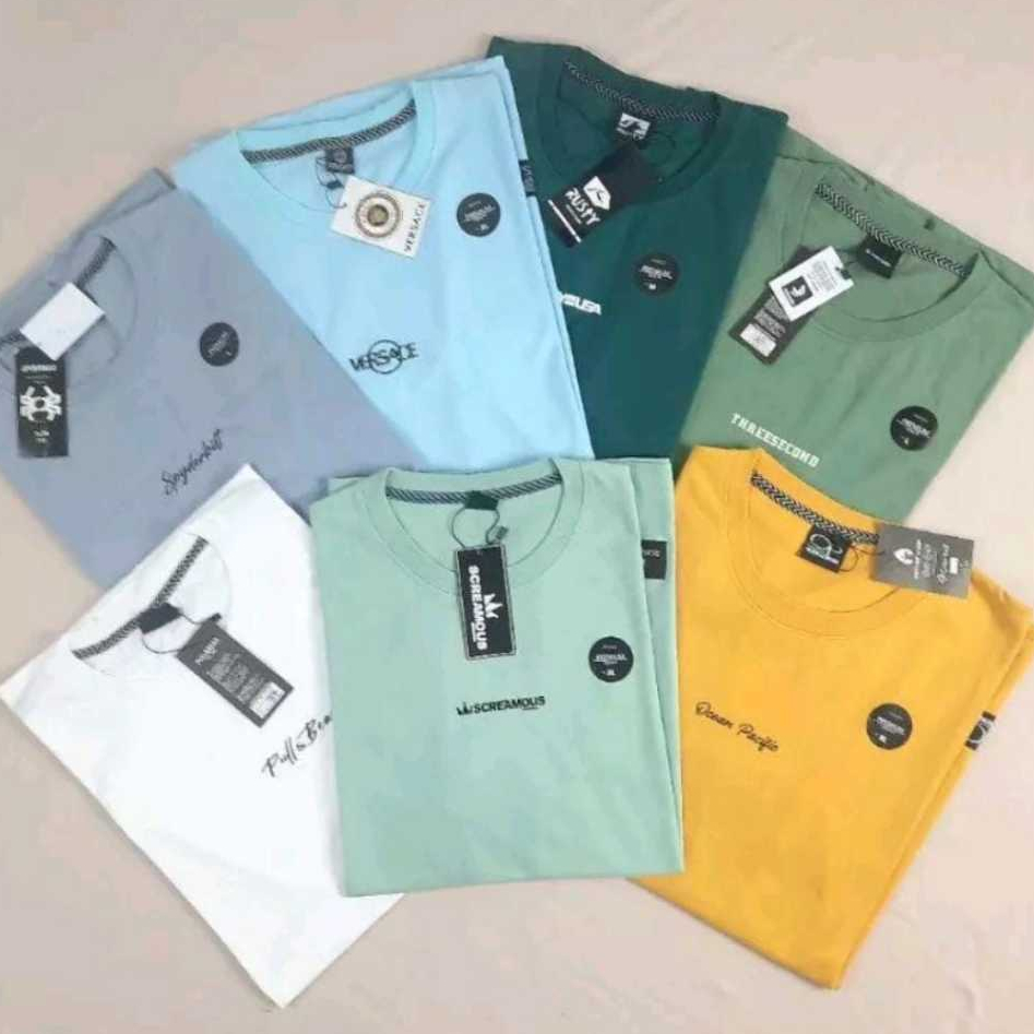 4 pcs 100ribu kaos branded pria dewasa | kaos distro premium | kaos motif simple pria dan wanita | k