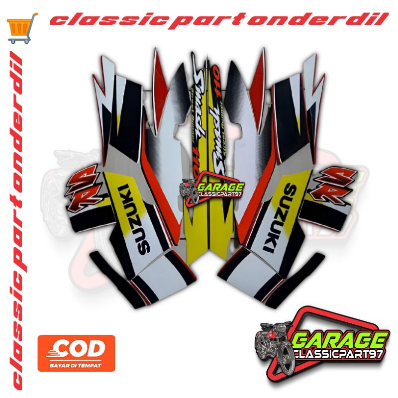 STRIPING SMASH 110 LAMA STIKER SMASH 110 FULL BODI WARNA HITAM