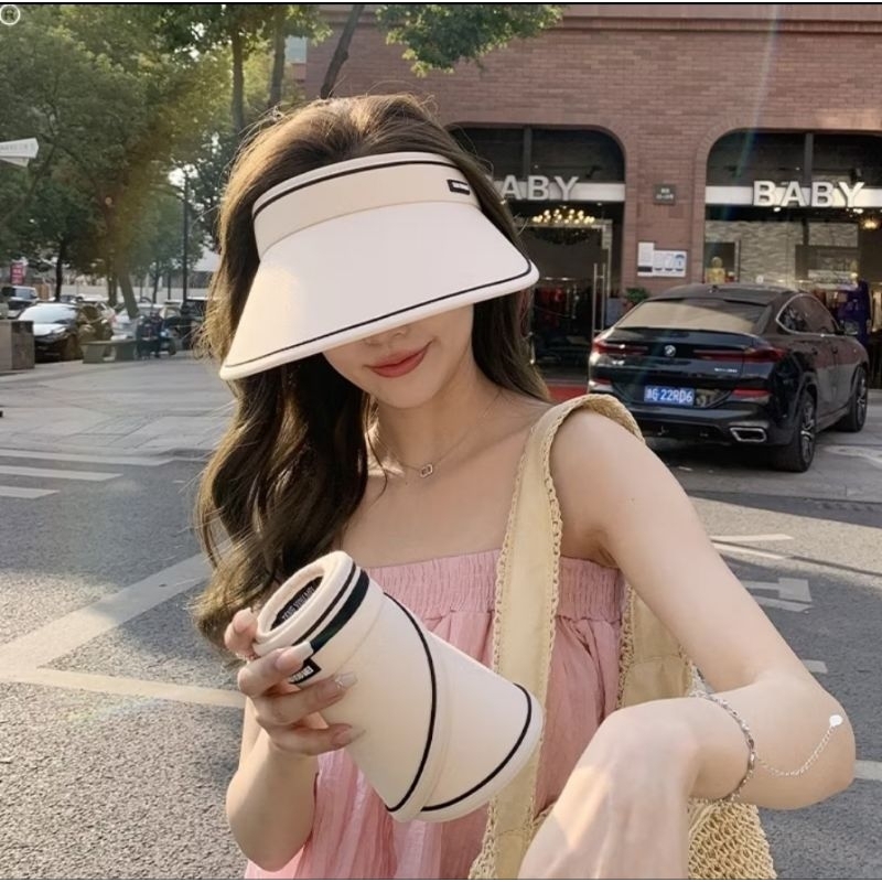 Topi wanita model visors topi golf korea