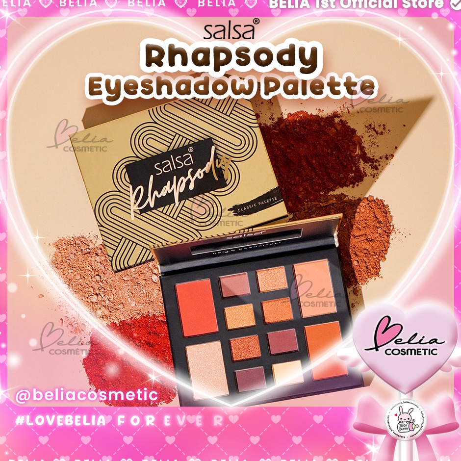 Murah Viral  BELIA  SALSA Rhapsody Face Palette Eyeshadow Contour Highlighter Blush On BPOM Eye Shad