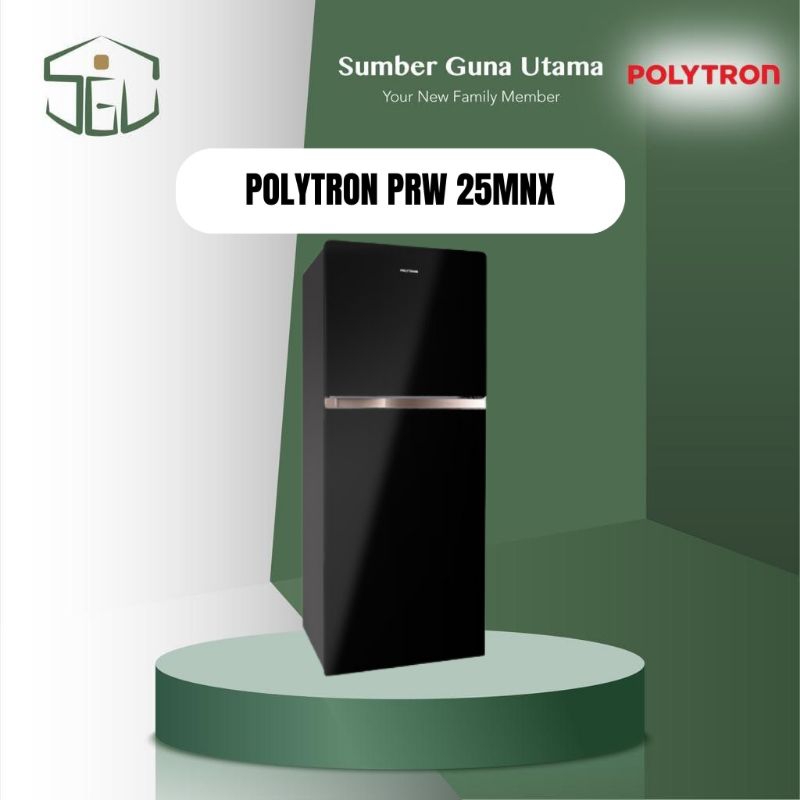 POLYTRON PRW25MNX KULKAS 2PINTU 240LITER PRW25MNX /PRW 25MNX
