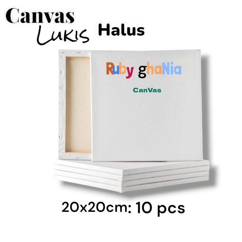 

Kanvas lukis 20x20cm (Paket isi 10 pcs) /Canvas lukis 20x20/kanvas Halus/