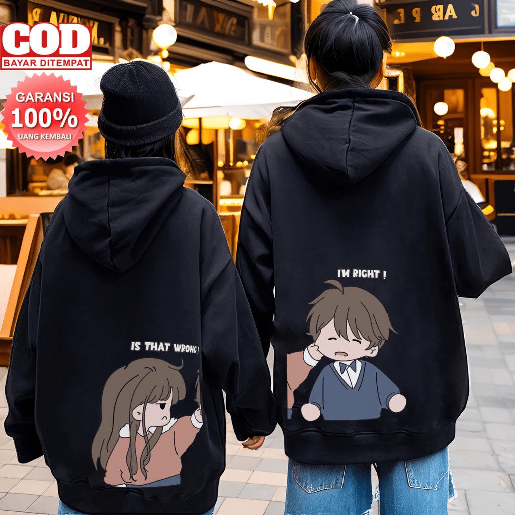 Hoodie Cubit Hoodie Cewek Mencubit Cowok dan si Cowok Pasrah Hoodie Polos Jumbo M5XL Hoodie Besar MX