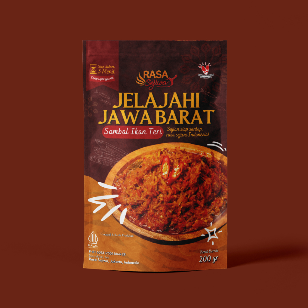 

Rasa Sejiwa - Sambal Ikan Teri 200gr Lauk Siap Saji NON MSG & Pengawet
