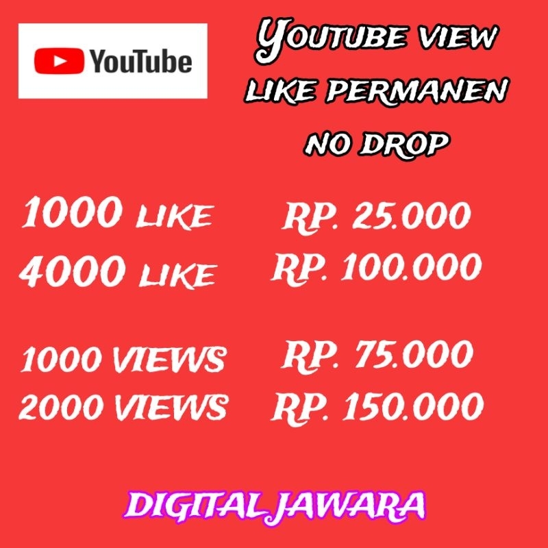 YOUTUBE VIEW PERMANEN LIKE  PROSES  CEPAT DAN TERMURAHHH