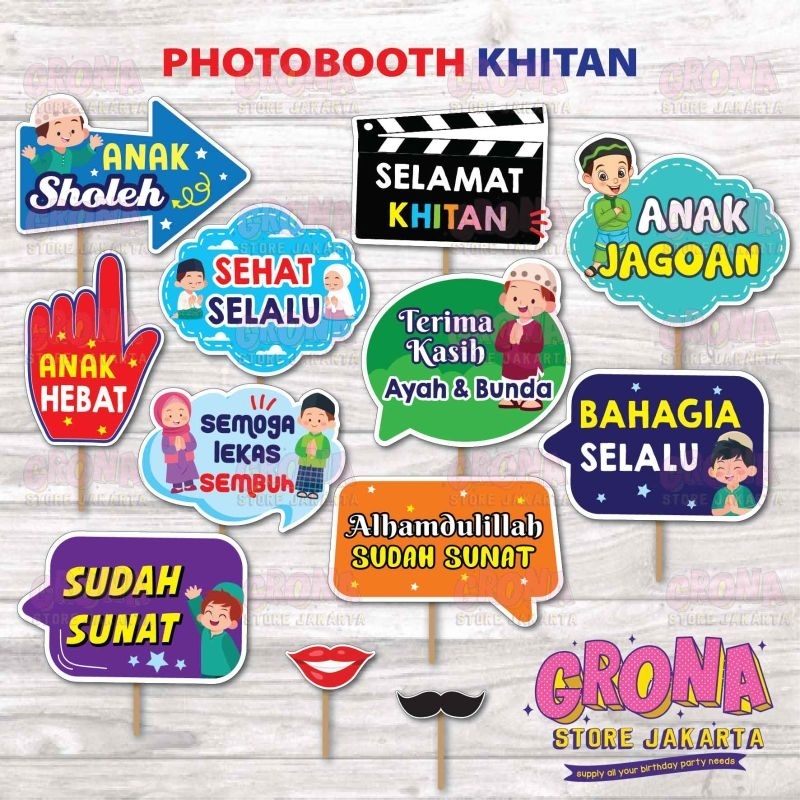ACC Photobooth Khitan / Aksesoris Foto Sunat / Photo Props Khitan