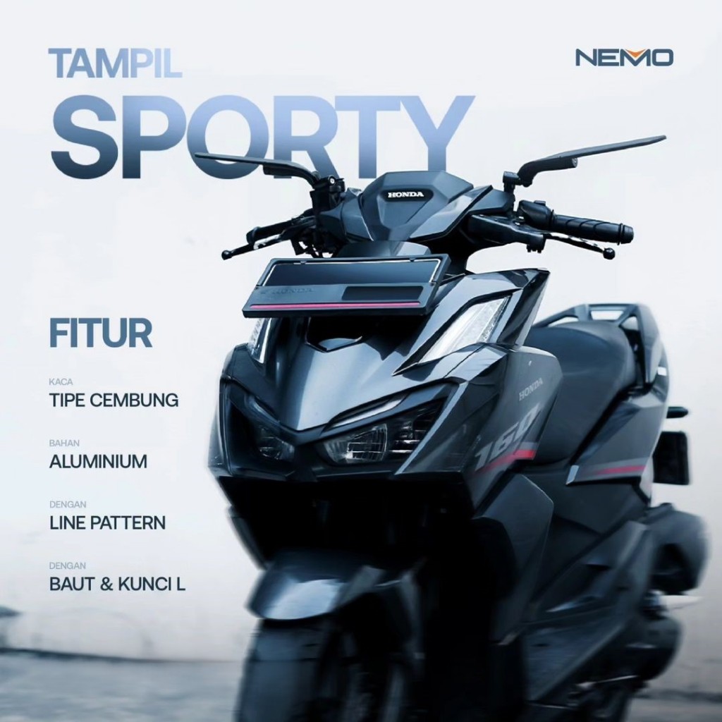 Spion Winglet NEMO Universal Vario 125 160 Nmax Old New Turbo Aerox Stylo Lexi ADV PCX Beat