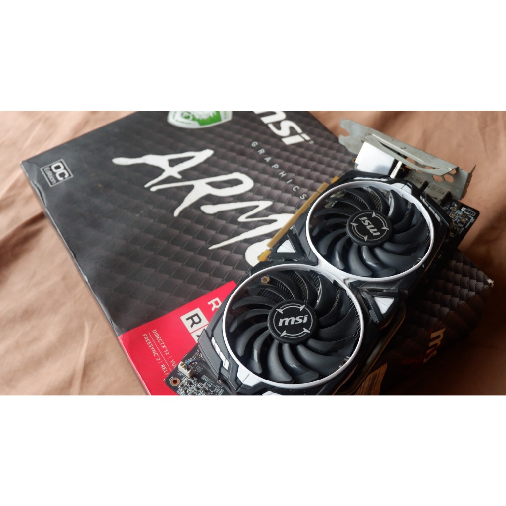 VGA GAMING MSI RX 580 ARMOR OC 8GB BEKAS NORMAL NYALA