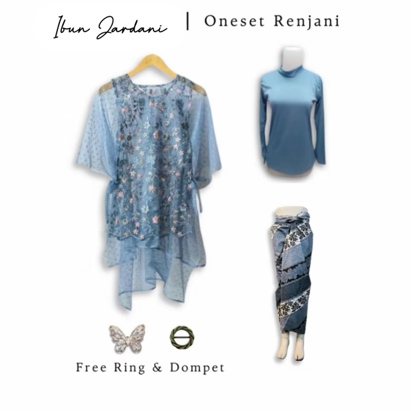 Paket 5in1 Kebaya Renjani Vest Kebaya Kondangan Kebaya Modern Kebaya Kekinian Oneset Pesta Baju Wisu