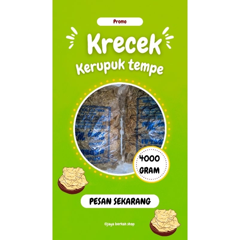 

[4kg] Krecek Krupuk Tempe: Nikmati Rasa Enak dan Renyahnya!