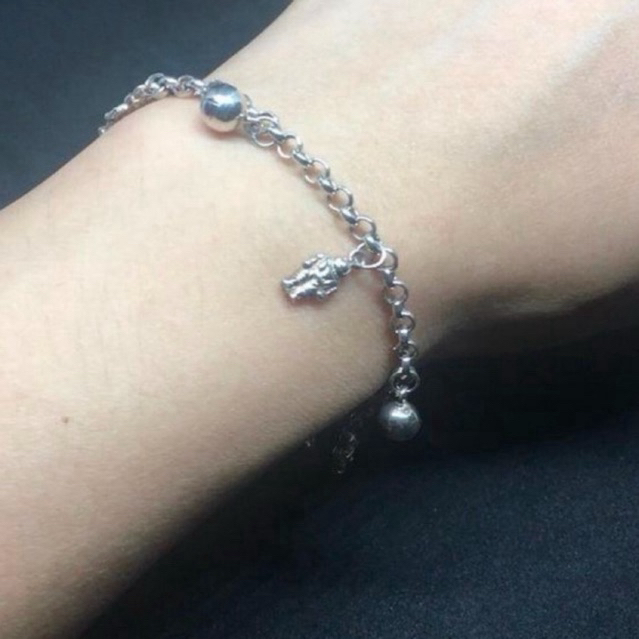Gelang Perak Silver Asli 925 Anti Karat Astronot Lonceng