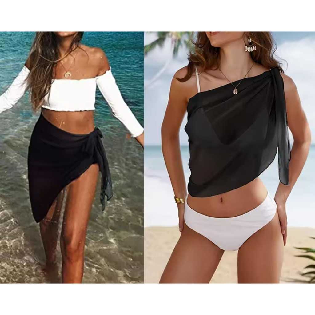 𝐑𝐄𝐀𝐃𝐘 𝐒𝐓𝐎𝐂𝐊 𝐒𝐀𝐅 - 𝐎𝐔𝐓𝐄𝐑 𝐎𝐍𝐋𝐘 - LEA chiffon cover up woman premium / kain cover up wanita / selendang