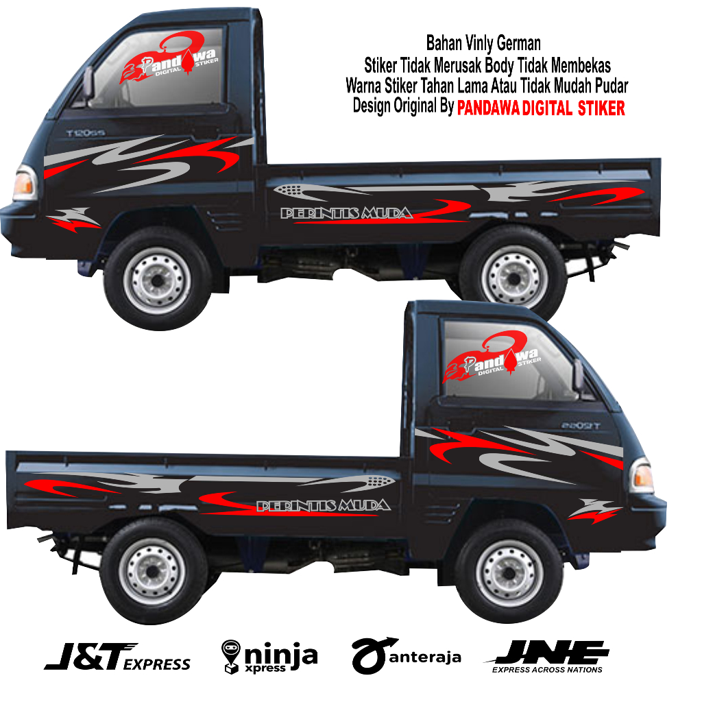 CUTTING STICKER UNTUK MOBIL PICK UP CARRY SS READY STOCK BISA CUSTOM NAMA UNTUK MOBIL PICK UP