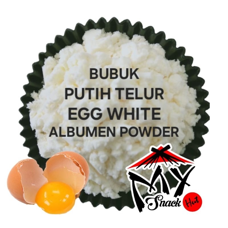 

EGG WHITE POWDER 50GR PUTIH TELUR ALBUMEN BUBUK TEPUNG TELOR MERINGUE MACAROON ROTI KUE MASKER HALAL