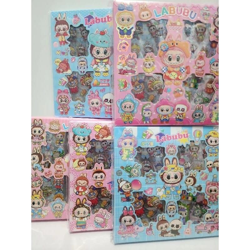 

Stiker Box MOMO NINI LABUBU Motif Kartun Korea Lucu Anti Air Dekorasi Handbook Scrapbook DIY/kartun anak