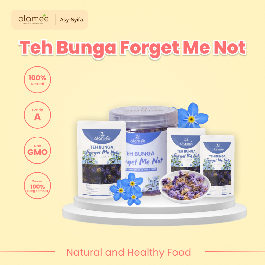 

Teh Bunga Forget Me Not Flower Tea Organik Kering Dried Alami 25 Gr