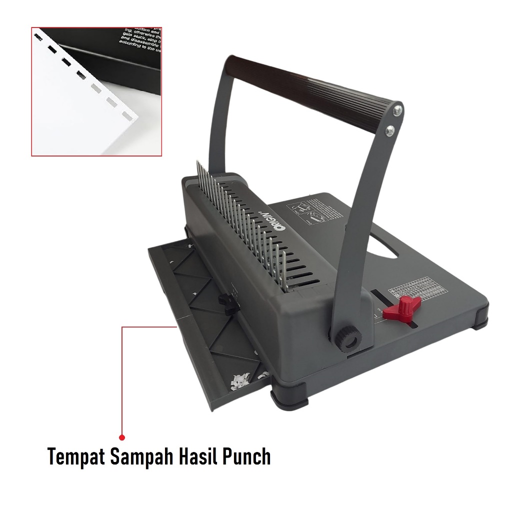 

Mesin Jilid Spiral Plastik Binding A4 Milan / Mesin Binding A4 Milan 2 ORIGIN / Binding Machine A4