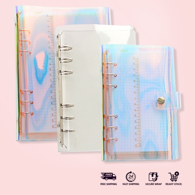 

Eeghrerr Folder Transparan Folder Laser Binder Polos A6 6 Ring Eksklusif Levi Agenda A6 Polos Binder Berkualitas