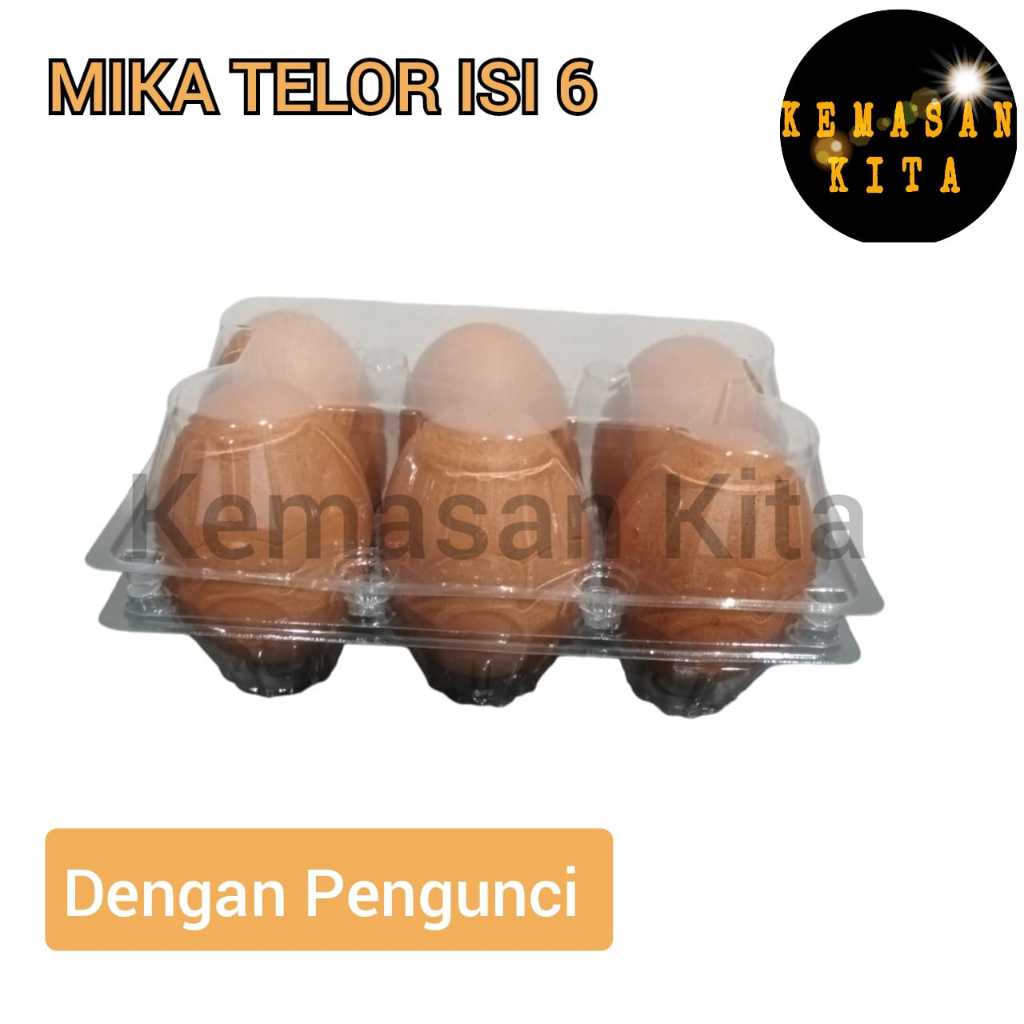 MIKA TELUR ISI 6 BENING DENGAN PENGUNCI KANCING