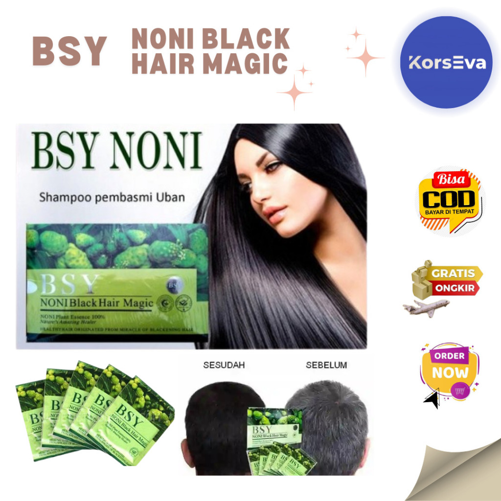 BSY NONI BLACK HAIR MAGIC PER SACHET SHAMPO MENGKUDU ORIGINAL