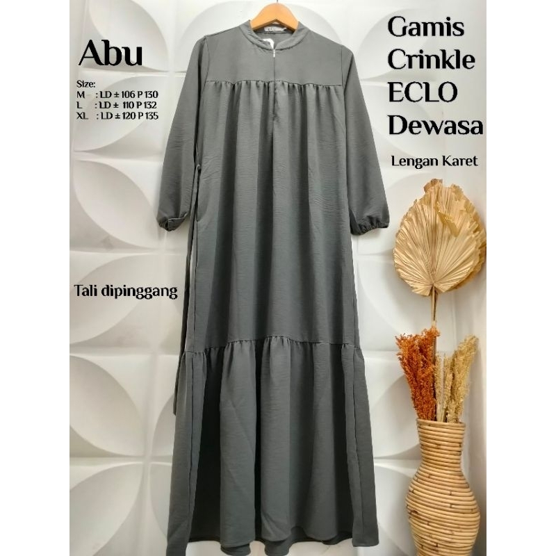 Gamis Crinkle Eclo Dewasa