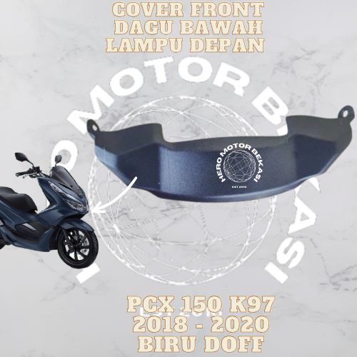UIO cod Cover front center dagu bawah lampu depan PCX 150 K97 lokal hitam putih hitam doff biru doff