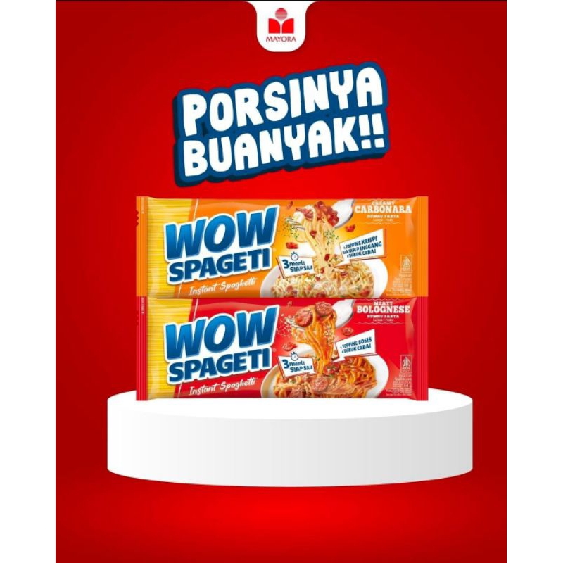 

Wow Spagetti Instant Spaghetti Carbonara Bolognese