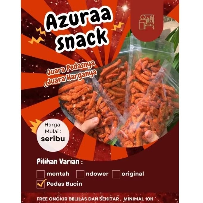 

azura Snack basreng, cemilan murah enak buanyak